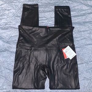 NWT SPANX Large Faux Leather Leggings